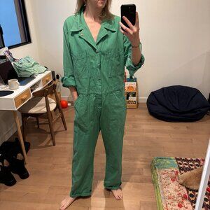 Big Bud Press Emerald Green Jumpsuit Overalls Large